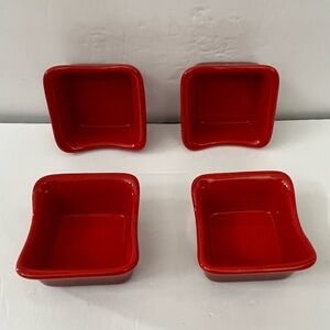 4 - Rachael Ray - 10 oz Red Ceramic Dishes